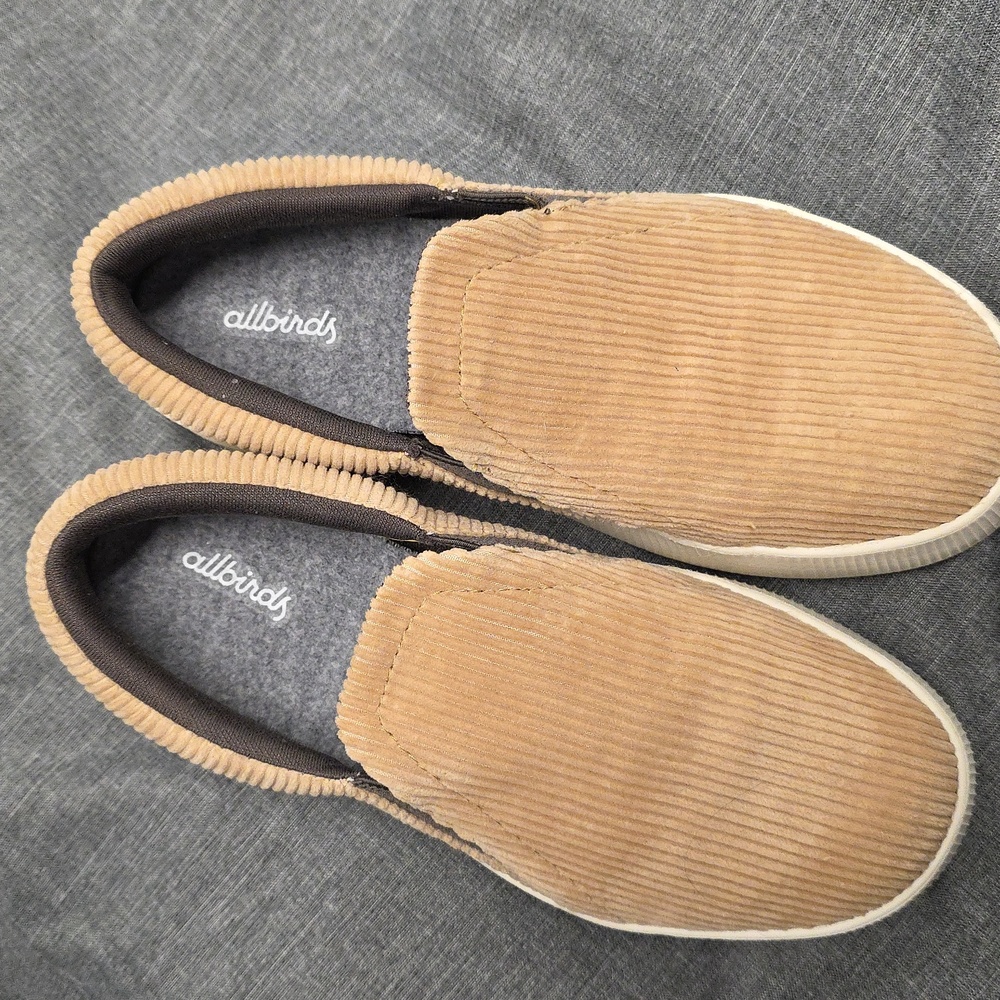 Allbirds Tan Corduroy Cream Platform Shoes 7.5